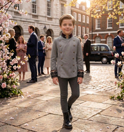 Boys Velvet Tails Tuxedo Blazer 3-12Y Slim Fit Formal party Jacket christmasBoys Velvet Tailcoat Tuxedo Blazer (3–12 Years) | Vintage Military Style Page Boy Jacket