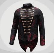Luxury boys embroidered tuxedo blazer in velvet and satin with intricate detailing for weddings and formal events ages 4-14