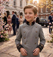 Boys Velvet Tails Tuxedo Blazer 3-12Y Slim Fit Formal party Jacket christmasBoys Velvet Tailcoat Tuxedo Blazer (3–12 Years) | Vintage Military Style Page Boy Jacket