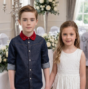 Boys Cotton Long Sleeve Shirt (6–12 Years) | Casual, School & Smart Everyday Shirt