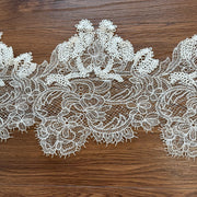 Hollow fish silk line width lace wedding dress veil, fabric decoration eyelashes milk silk accessories R98