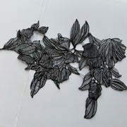 Black fish silk thread lace wedding dress children's clothing performance clothes DIY accessories R100 black