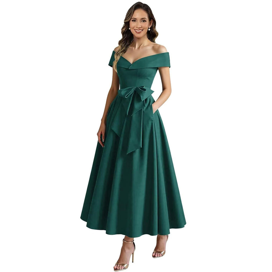 Plus size evening gown for women - satin wedding bridesmaid dress, perfect for annual meetings, performances, and special occasions. flattering and figure-enhancing, designed for curvy women. a stylish choice for mothers