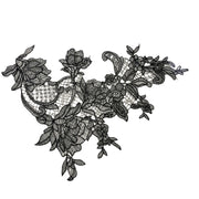 Beige Fish Silk Thread Water-Soluble Lace Flower Applique - DIY Handmade Bridal Veil Accessory