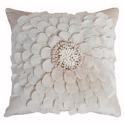 Soft Floral Cushion Cover - Handcrafted Petal Design for Gentle Interiors