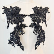 ZH413 black European new mesh embroidery lace accessories, foreign trade wedding veil DIY accessories lace