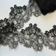Boutique black beige sequined fish silk thread wedding dress lace fabric, hollowed out European and American dress lace accessories R98