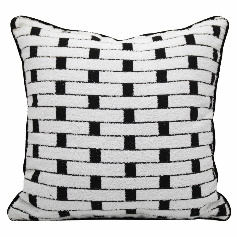 Minimalist Black & White Cushion Cover - Timeless Contrast for Refined Interiors