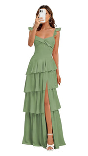 French bridesmaid dresses for women - summer beach vacation long dress, ethereal & slimming, sister dress, party gown, evening wear