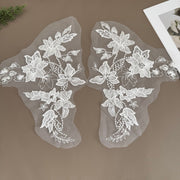 Beaded Rhinestone Sequin Appliqué - DIY Wedding Dress, Headpiece & Children's Clothing Lace Embellishment (ZH506)