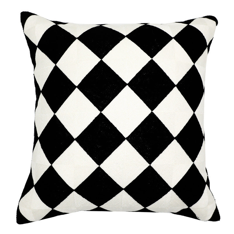Minimalist Black & White Cushion Cover - Timeless Contrast for Refined Interiors