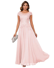 Fashion cross-border banquet long dress lace chiffon mop long skirt wedding mother's wear annual meeting performance clothes fat mm