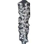Mesh Lace Machine Embroidered Seed Bead Lace Fabric - DIY Wedding Dress, Evening Gown & Collar Decoration (ZH479)