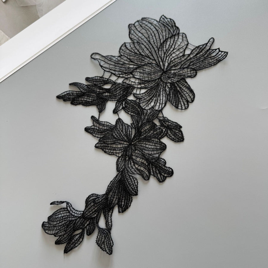R296 water-soluble fish silk thread lace embroidery bead sequin collar DIY wedding dress decoration accessories