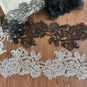 New white rose DIY clothing handmade accessories patch sticker fish silk thread embroidery lace R87