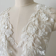 Handmade Beads 3D Lace Flower - DIY Fashion Show Clothing Accessories & Dress Embellishment (ZH309)
