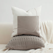 Modern Embroidered Cushion Cover - Minimalist Decor