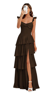 French bridesmaid dresses for women - summer beach vacation long dress, ethereal & slimming, sister dress, party gown, evening wear