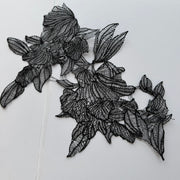 Black fish silk thread lace wedding dress children's clothing performance clothes DIY accessories R100 black