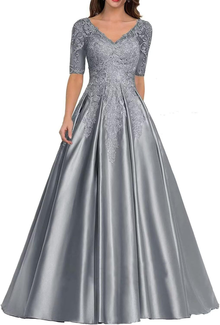 European and american style plus size evening gown - women's satin floor-length dress - perfect for weddings, bridesmaids, annual galas, and performances - flattering and figure-forgiving