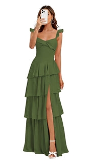 French bridesmaid dresses for women - summer beach vacation long dress, ethereal & slimming, sister dress, party gown, evening wear