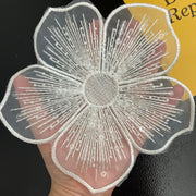 Beaded Organza Rice Bead Flower Embroidery Mesh Lace – DIY Wedding Dress Appliqué (R145)