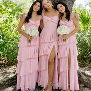 French bridesmaid dresses for women - summer beach vacation long dress, ethereal & slimming, sister dress, party gown, evening wear