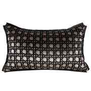 Black & Coffee Cut Velvet Cushion Cover - Modern Luxury Style