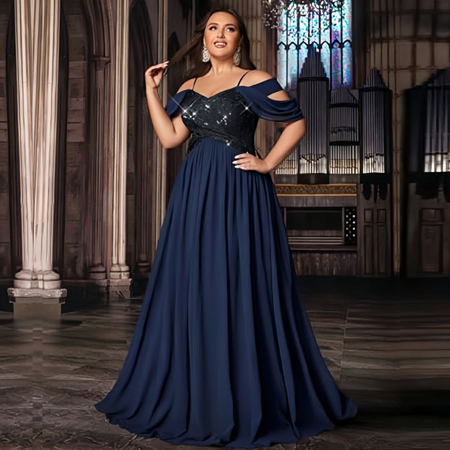 European and american plus size evening gowns: long, slimming dresses for banquets, parties, birthday celebrations, annual meetings, and hostess events
