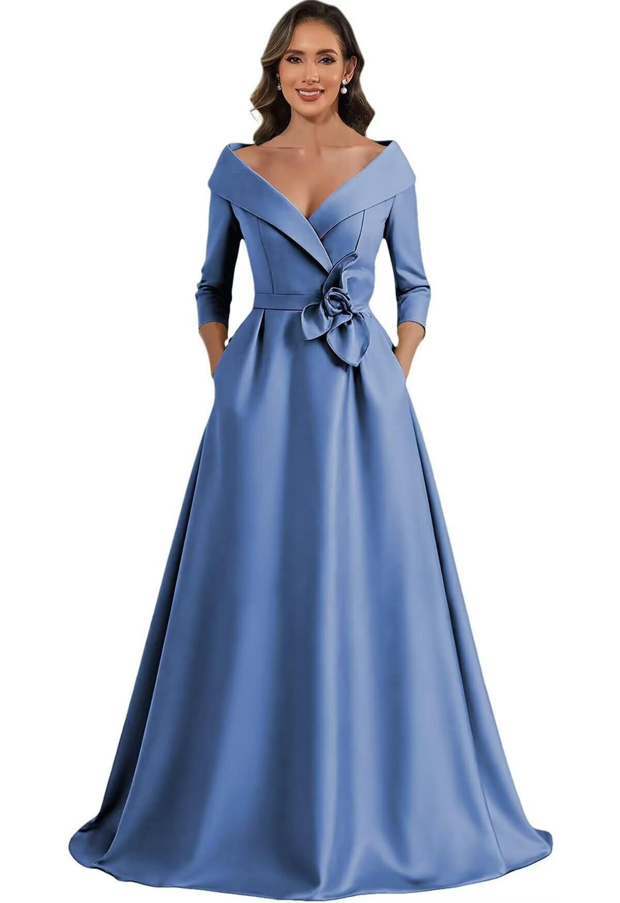 European and american style plus size evening gown - floor length dress for weddings, mother of the bride, annual meetings, and performances - flattering and figure-forgiving for curvy women