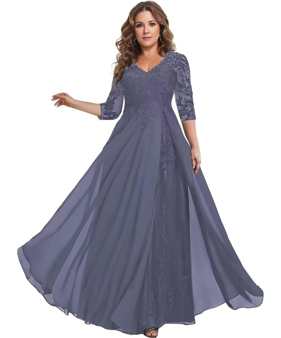 European station cross-border amazon dress chiffon patchwork lace cut out long dress bridesmaid evening dress women's evening dress