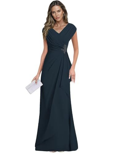 Cross-border plus sizenew arrival evening dress elegancev neck chiffon silm large swing long banquet dress long skirt female bridesmaid