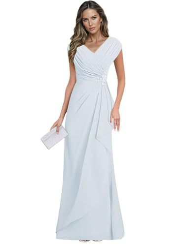 Cross-border plus sizenew arrival evening dress elegancev neck chiffon silm large swing long banquet dress long skirt female bridesmaid