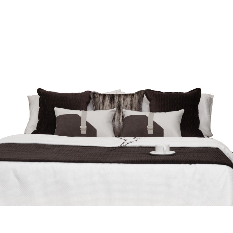 Brown & Gold Cushion Set - Elegant Metallic Detail for Refined Interiors