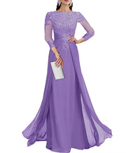 Cross-border lace patchwork long evening dress women's three-quarter sleeve banquet host bridesmaid dress new arrival elegant slimming evening gown