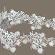 White hollow water-soluble lace accessories Clothing fabric clothing Curtain collar DIY decoration R184