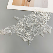 White Hollow Polyester Silk Water-Soluble Lace Flower - Clothing & Headgear Accessory (R221)