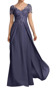 Chiffon long evening gown mother prom dress long skirt bridesmaid dress annual meeting host banquet dress performance dress plus size