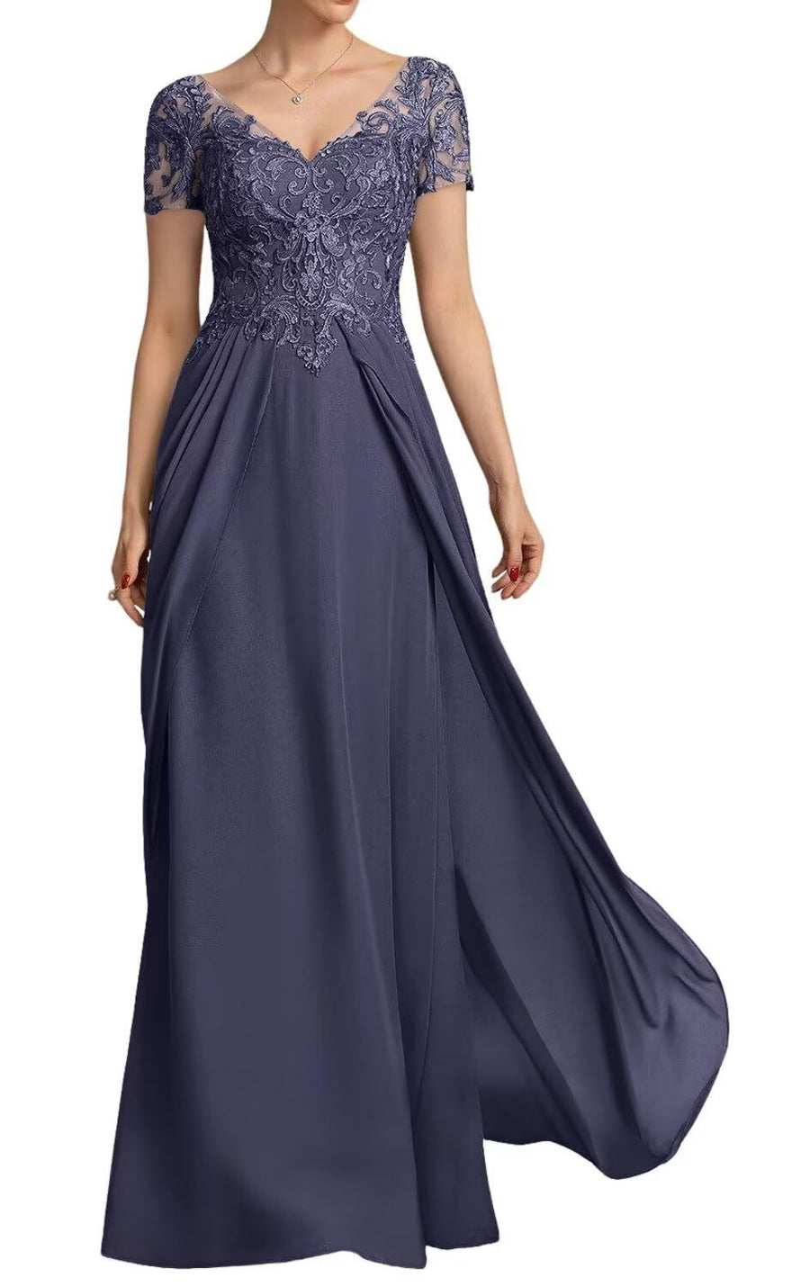 Chiffon long evening gown mother prom dress long skirt bridesmaid dress annual meeting host banquet dress performance dress plus size