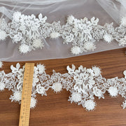 White hollow water-soluble lace accessories Clothing fabric clothing Curtain collar DIY decoration R184