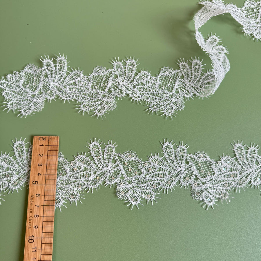 Water soluble sequined lace embroidery handmade DIY headband hair accessories Lolita cheongsam dress curtains R247