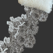 Hollow fish silk line width lace wedding dress veil, fabric decoration eyelashes milk silk accessories R98