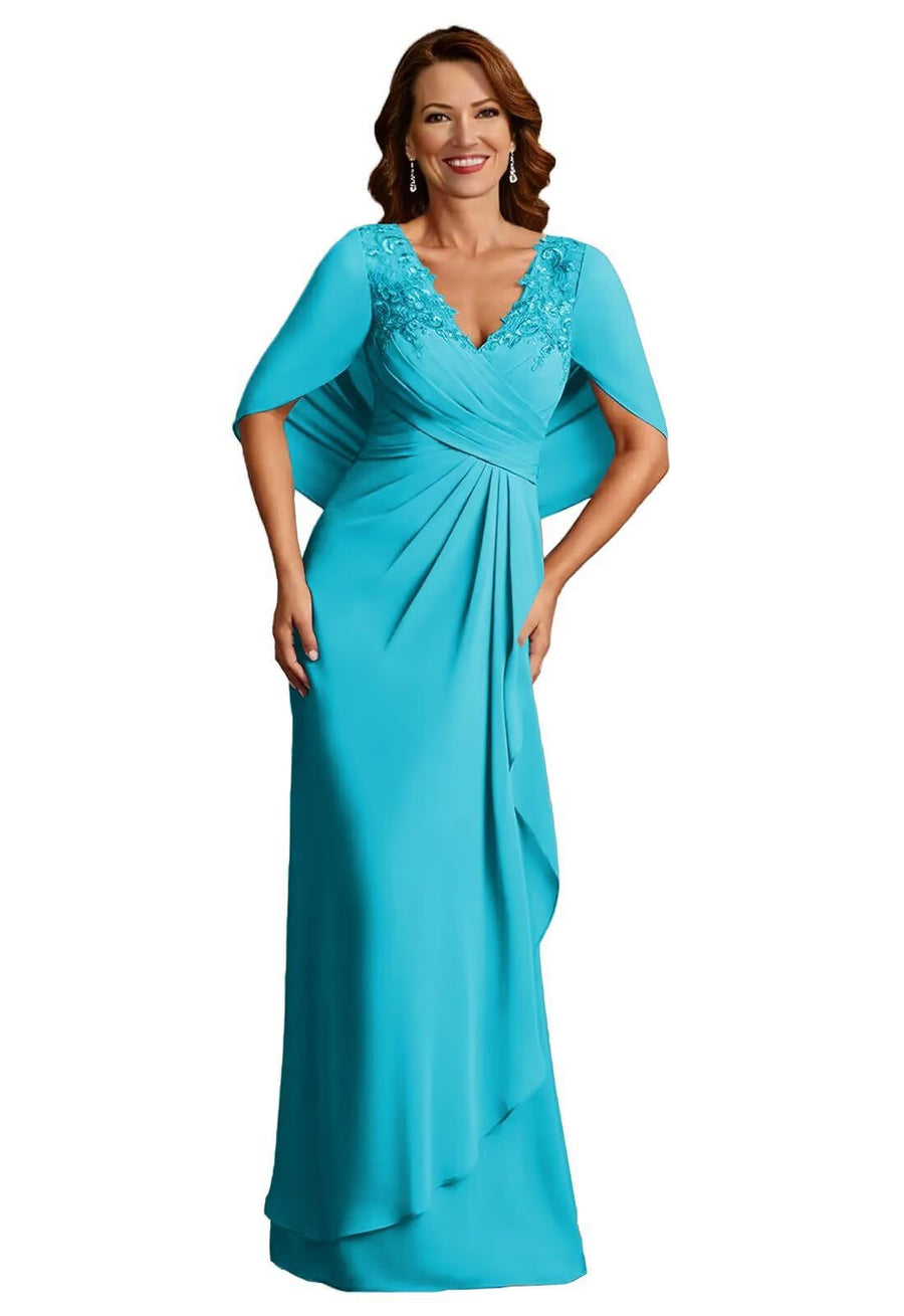 Fashion amazon cross-border banquet ladieswear wedding banquet women's clothing long evening dress annual meeting party host dress fat