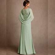 Fashion amazon cross-border banquet ladieswear wedding banquet women's clothing long evening dress annual meeting party host dress fat