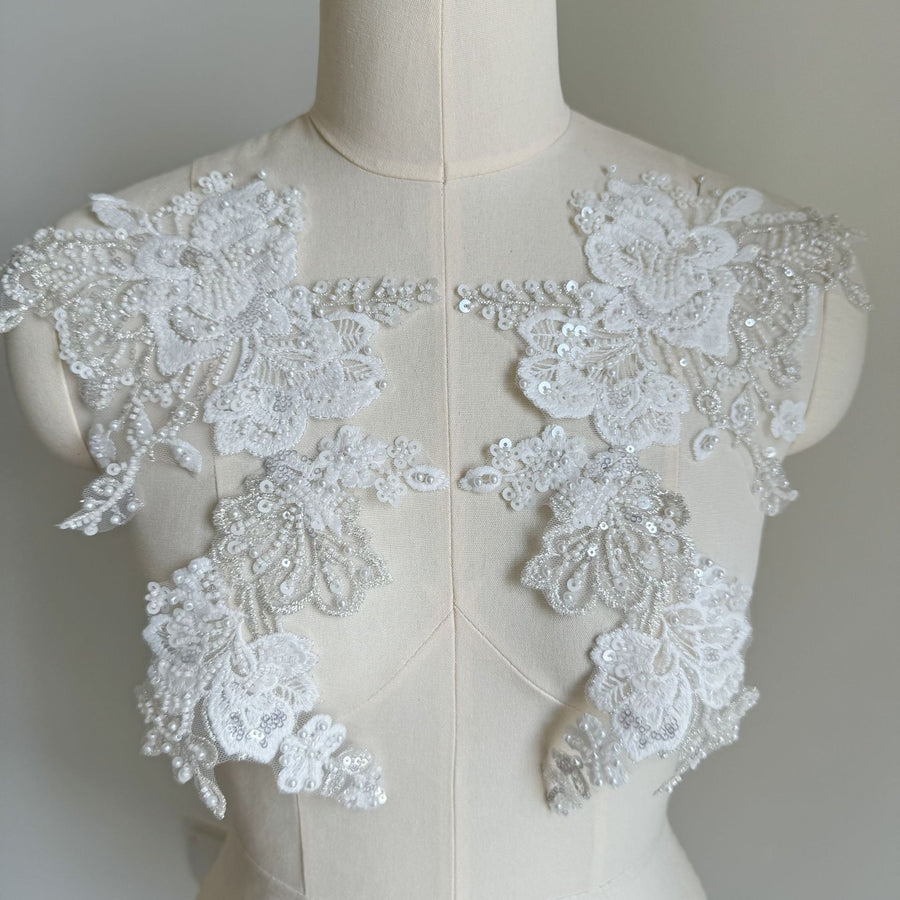 ZH413 European new mesh embroidery lace accessories, foreign trade wedding veil DIY accessories lace accessories
