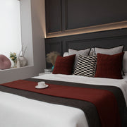 Red & White Cushion & Bedding Set - Modern Luxury for Refined Interiors