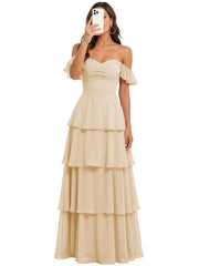 Fairy new arrival mori style bridesmaid dress women's long fairy elegant chiffon cake skirt one shoulder backless strap evening dress