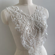 Beaded collar & corsage cheongsam wedding dress - fashion performance costume, guangdong dance appliqué zh202