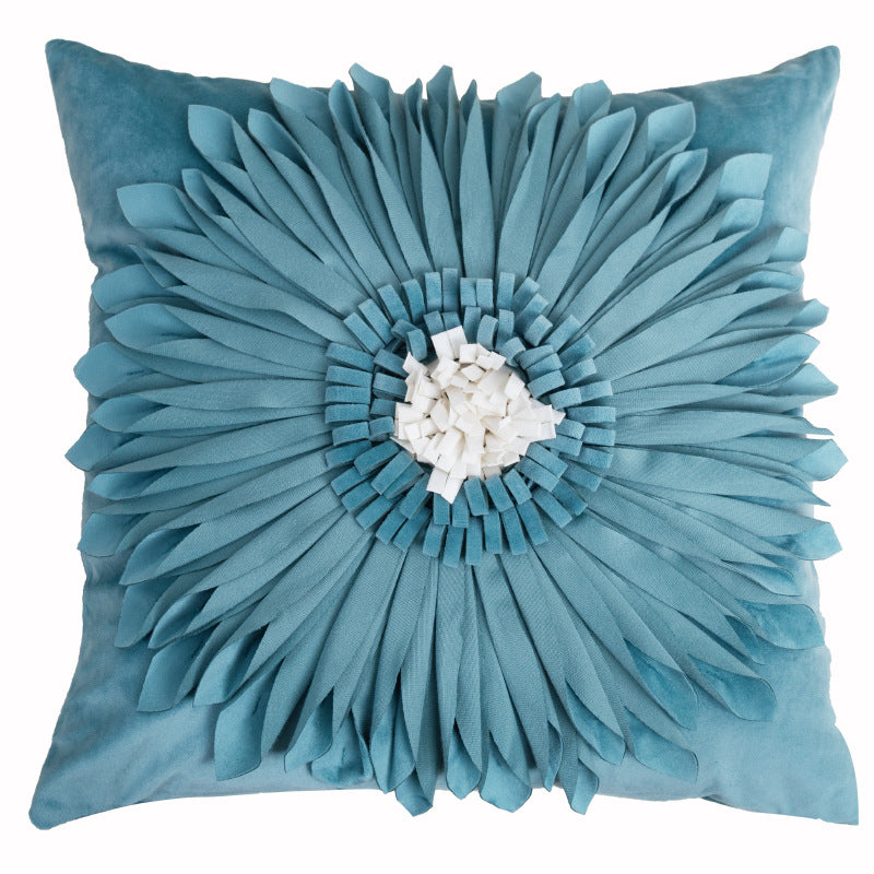 Soft Floral Cushion Cover - Handcrafted Petal Design for Gentle Interiors