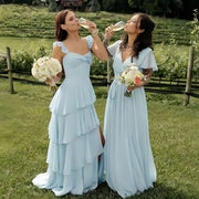 French bridesmaid dresses for women - summer beach vacation long dress, ethereal & slimming, sister dress, party gown, evening wear